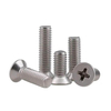 Tornillos de máquina con cabeza avellanada plana Phillips, rosca completa de acero inoxidable, rosca gruesa UNC DIN965