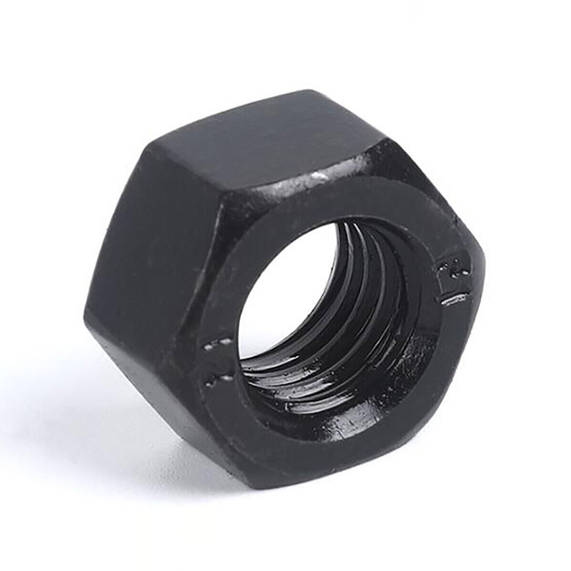 Acero al carbono 10B21/45# Grado 8 DIN934 Tuerca hexagonal Negra
