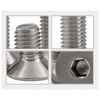 Tornillos de casquillo de cabeza plana Acero inoxidable 18-8 (304) Tornillo de máquina con accionamiento de zócalo Allen con acabado brillante