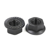 Tuercas con brida dentadas hexagonales galvanizadas en negro DIN6923 Tuerca con brida