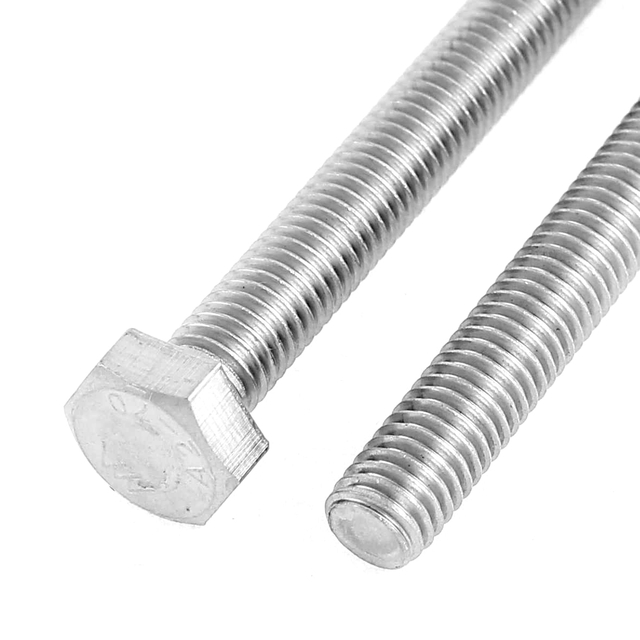 Pernos de cabeza hexagonal de rosca completa de acero inoxidable 304 de rosca fina de grado marino A4 DIN933