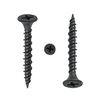 Tornillo Phillips para paneles de yeso con cabeza de corneta, rosca alta y baja, fosfatado negro