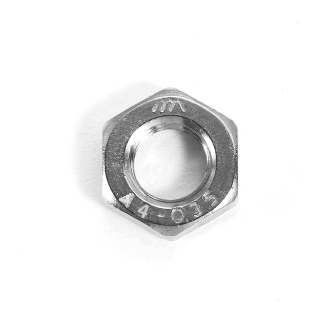 Tuerca fina hexagonal de acero inoxidable ISO4035 DIN936 AISI 304 de alta calidad