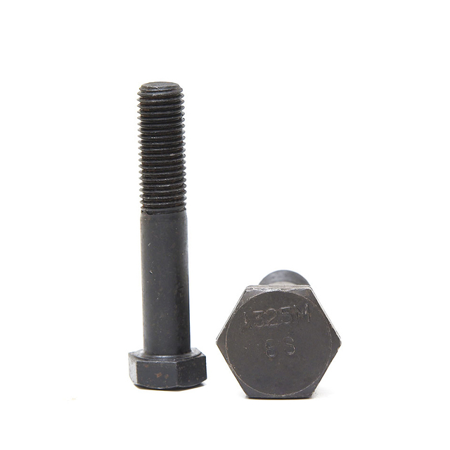 Venta al por mayor DIN931 medio hilo perno hexagonal negro grado 8,8