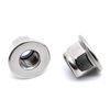 Tuerca de seguridad de nailon hexagonal con brida hexagonal de acero inoxidable DIN6926 304