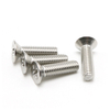 Tornillos de máquina con cabeza avellanada plana Phillips, rosca completa de acero inoxidable, rosca gruesa UNC DIN965
