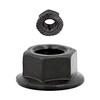 Tuercas con brida dentadas hexagonales galvanizadas en negro DIN6923 Tuerca con brida