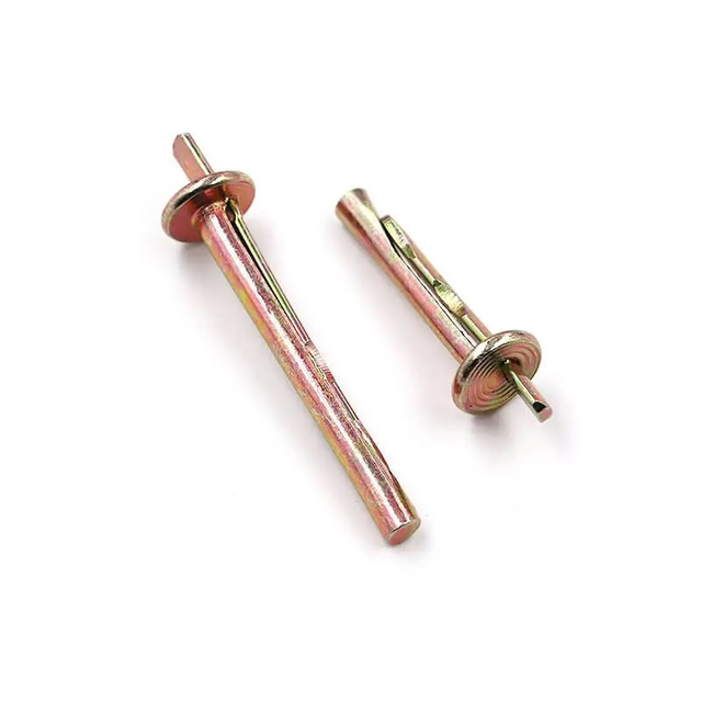 Ancla de techo chapada en zinc amarillo con accionamiento de martillo de acero al carbono