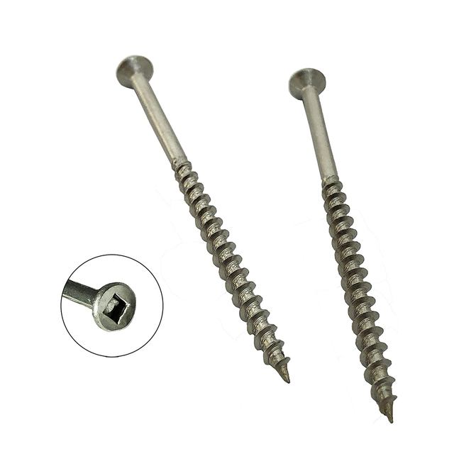 La cubierta de madera de la cabeza cuadrada del bugle atornilla el tipo 17 del acero inoxidable del grado marino 316