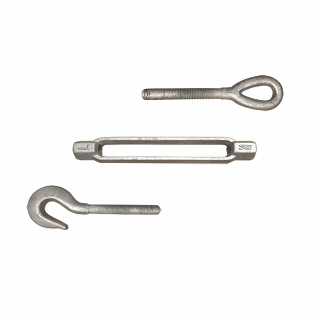 Tensor de ojo de gancho de cuerpo abierto de CO galvanizado en caliente de alta resistencia de grado marino forjado DIN 1480