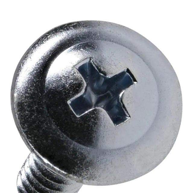 Tornillos autoperforantes galvanizados de acero al carbono con cabeza de armadura modificada tipo oblea Phillips Drive