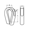 Dedal de tubo de cuerda de alambre de acero inoxidable Dedal de cable resistente para cable de cuerda de alambre