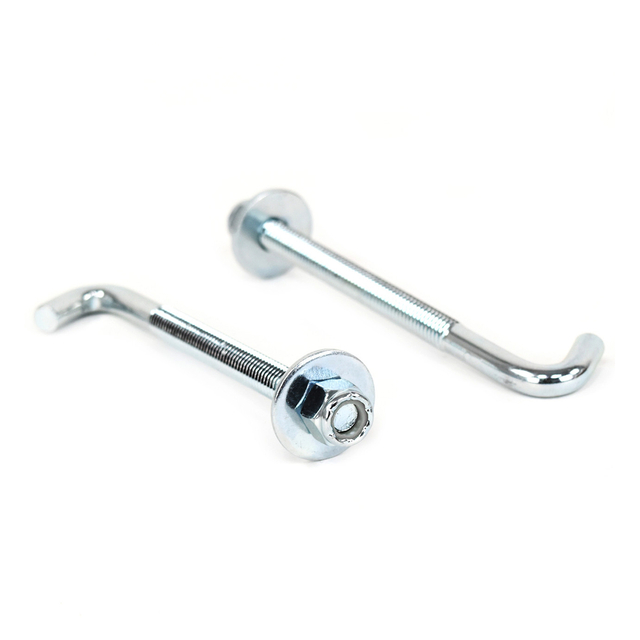 Perno J de rosca gruesa galvanizado con tuerca