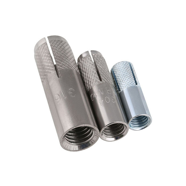 Anclajes moleteados de hormigón de acero al carbono chapados en zinc de primera calidad