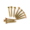 China DIN7505 Pozi Recess CSK Cabeza avellanada Tornillos de aglomerado chapados en zinc amarillo para madera