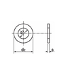 Arandelas Planas de Acero Inoxidable Acero Inoxidable 304 18-8 DIN125