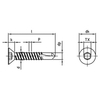 Acero inoxidable Ss304 del tornillo de la perforación del uno mismo de la cabeza avellanada plana Torx Star Drive