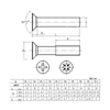 Tornillos de máquina con cabeza avellanada plana Phillips, rosca completa de acero inoxidable, rosca gruesa UNC DIN965