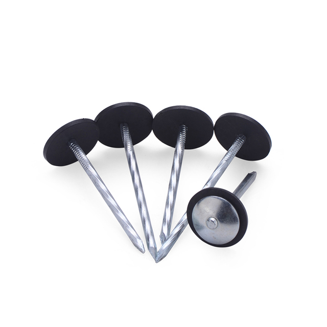 Clavo para techos con cabeza de paraguas electrogalvanizado de VÁSTAGO LISO con arandela 25 kg/cartón