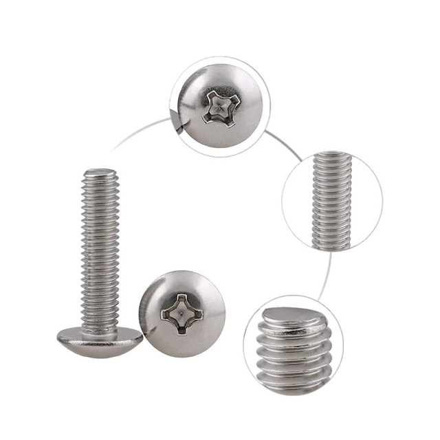 Rosca completa del acero inoxidable de los tornillos de máquina de la cabeza del braguero de la impulsión Phillips