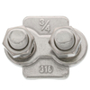 Abrazadera de clip de cable de CUERDA DE ALAMBRE de acero inoxidable Hardware de aparejo SS 304 DIN741 DIN1142