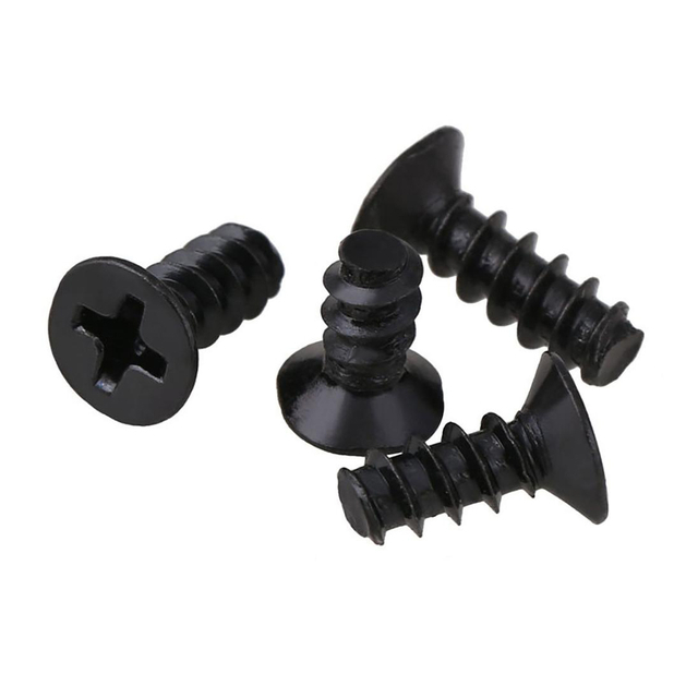 Tornillos autorroscantes Phillips de extremo plano de cabeza plana avellanada negra
