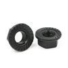Tuercas con brida dentadas hexagonales galvanizadas en negro DIN6923 Tuerca con brida
