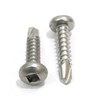 Tornillos autoperforantes de cabeza cuadrada con impulsión cuadrada, tornillos de chapa metálica con tornillo Sds TEK de acero inoxidable 410
