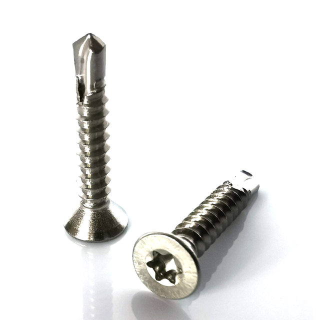 Acero inoxidable Ss304 del tornillo de la perforación del uno mismo de la cabeza avellanada plana Torx Star Drive