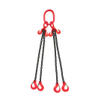 Eslinga de cadena de elevación de grado 80, acero de aleación de cuatro patas resistente, 4 con ganchos de agarre, cadena de eslinga para elevación