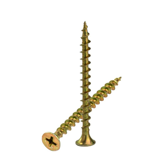 Acero de carbono fino de la cabeza del corneta Phillips del tornillo de la mampostería seca del cinc amarillo del hilo