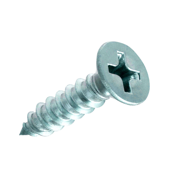 Tornillos avellanados ahuecados cruzados del aglomerado del tablero de fibra Tornillo de madera autorroscante principal plano revestido del cinc