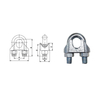 Abrazadera de cuerda galvanizada DIN741 DIN1142 de los clips de cuerda de alambre de acero maleable plateados cinc