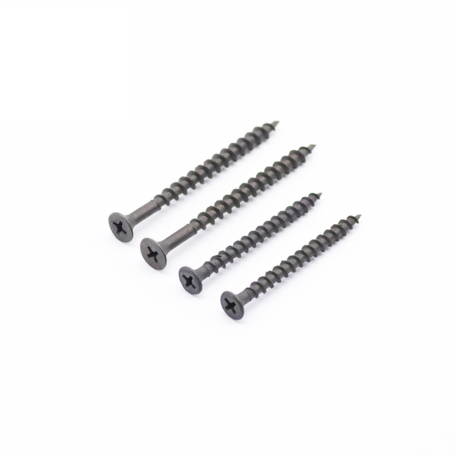 Tornillo gris para paneles de yeso de fosfato gris de rosca fina de acero al carbono C1022 con cabeza de corneta