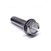 El acero inoxidable ranurado de los tornillos de máquina de la cabeza de la lavadora del hex. 18-8 rosca completamente