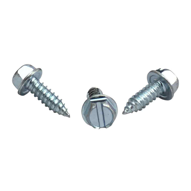 Tornillos autorroscantes para chapa con cabeza hexagonal con arandela ranurada de acero galvanizado