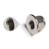 Tuerca de seguridad de nailon hexagonal con brida hexagonal de acero inoxidable DIN6926 304