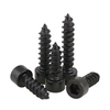 Tornillos para madera de cabeza Allen negros, tornillo autorroscante con cabeza hueca hexagonal