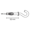 Anclaje de gancho de pared hueco con tornillo OCL