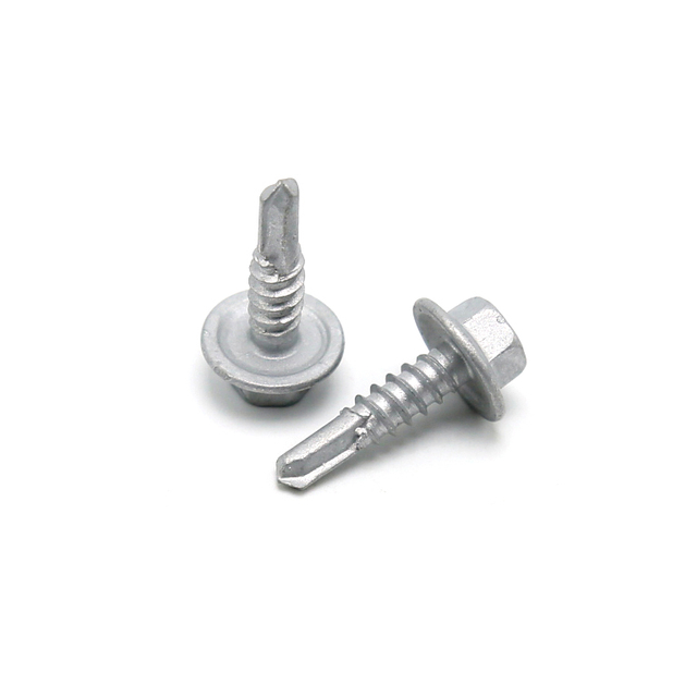 Tornillo autoperforante con cabeza de brida hexagonal con revestimiento Ruspert para acero grueso