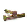 TORNILLOS DE CABEZA HEXAGONAL PERNOS UNC ROSCA GRUESA GRADO 8 ACERO ZINC AMARILLO Din931 Media Rosca
